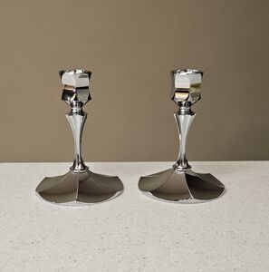 Irvinware Chrome Candlesticks